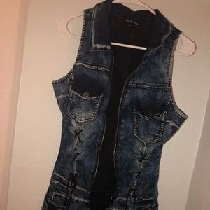 Denim Short Bodysuit